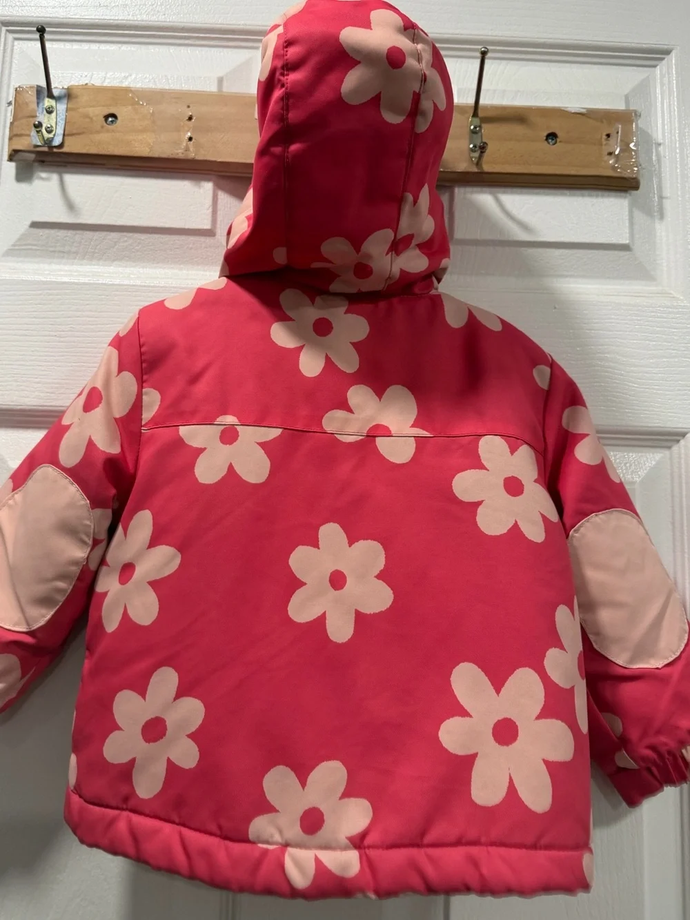 Girls' Floral Hooded Winter Jacket - Pink 18M